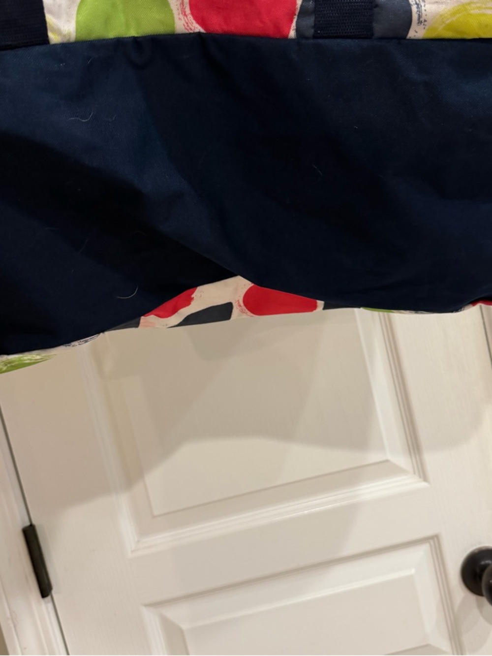 Thirty One 31 Bag Large Canvas Polka Dot Watermelon Heather Utility Tote Bag - Picture 9 of 12